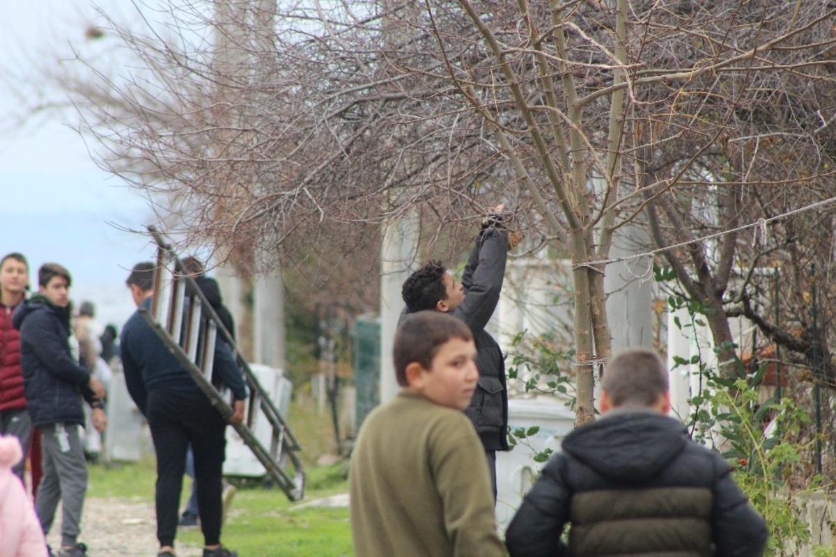 &Ccedil;anakkaleli &ouml;ğrenciler kuşlar i&ccedil;in 50 yuva yaptı, onlarca yemlik hazırladı