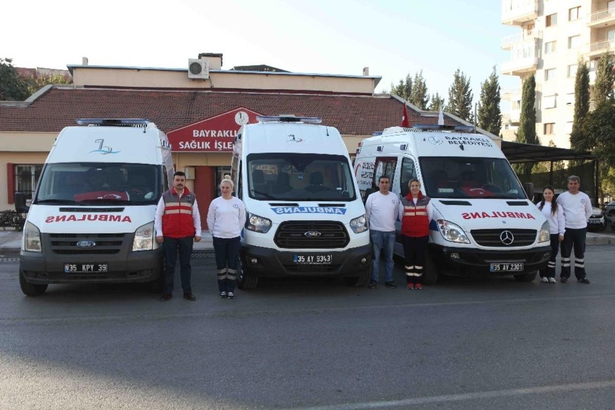 Bayraklı&rsquo;da 2 bin hastaya ambulans hizmeti