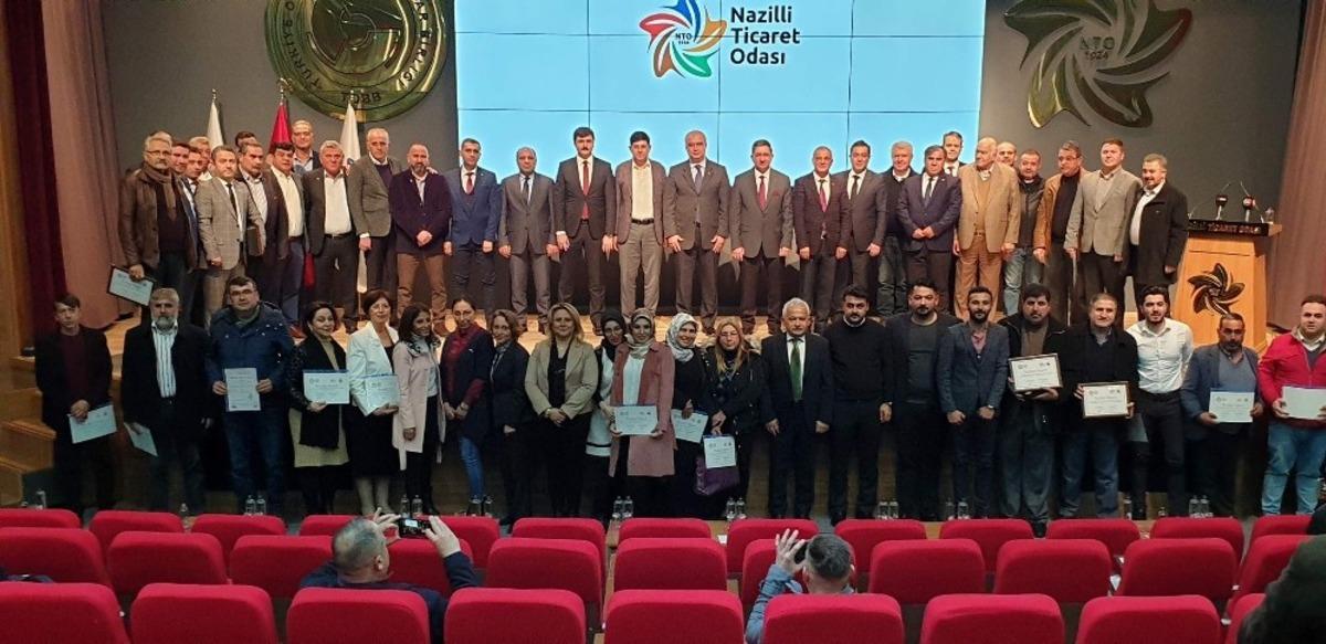Nazilli Ticaret Odası&rsquo;nda sertifika ve &ouml;d&uuml;l t&ouml;reni yapıldı