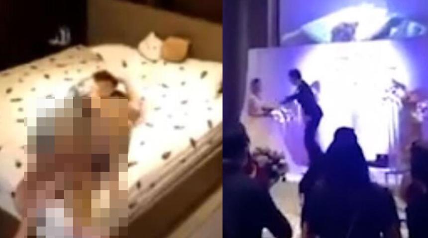 Eniştesiyle aldattı, görüntülerini düğünde ekrana yansıttı