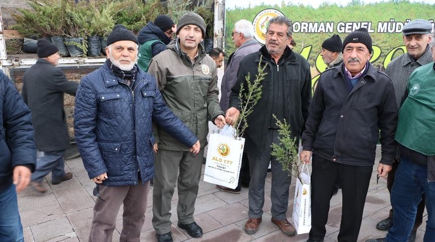 Yozgat’ta 2 bin 20 adet çam fidanı dağıtıldı