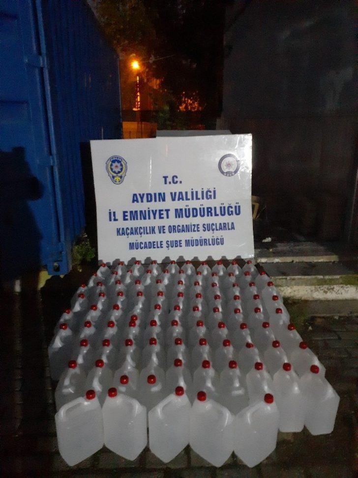 Aydın’da 1525 litre kaçak içki ele geçirildi G3