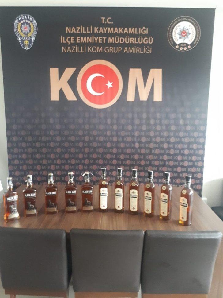 Aydın’da 1525 litre kaçak içki ele geçirildi G4
