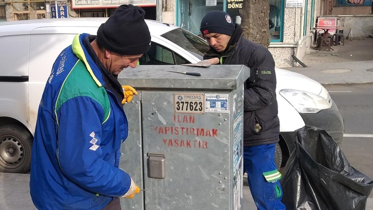 İzinsiz ilan ve afiş asanlara ceza kesilecek