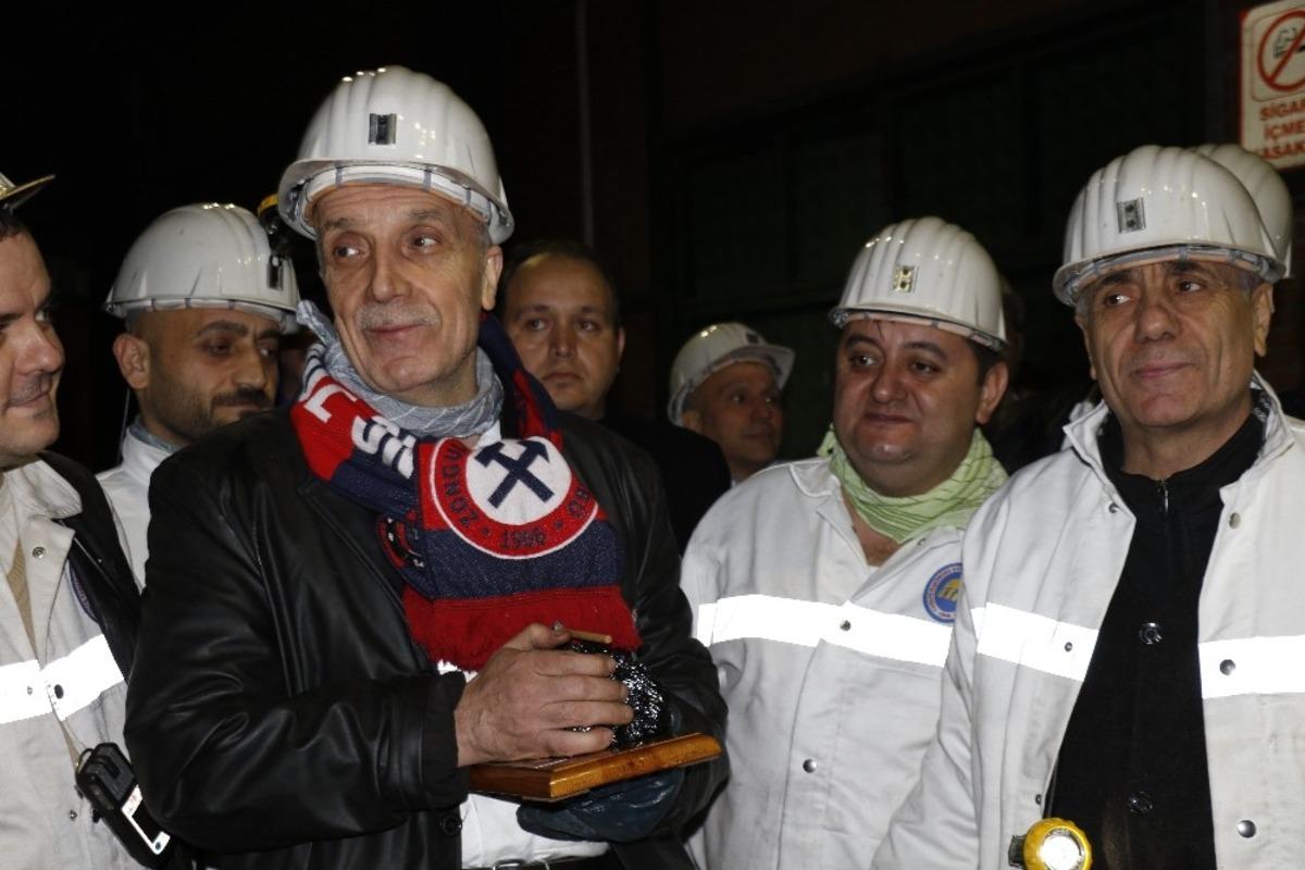 T&uuml;rk İş Genel Başkanı Atalay, yerin -560 metre altına indi