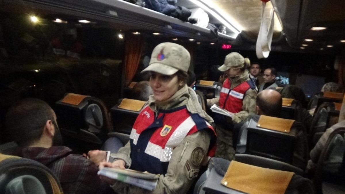 Jandarma ekipleri yeni yıla g&ouml;rev başında girdi