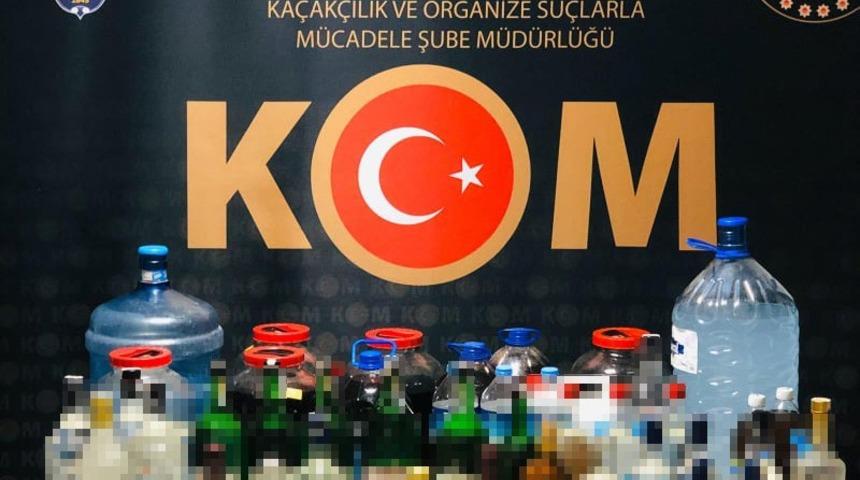 Karaman’da kaçak ve sahte alkol ele geçirildi