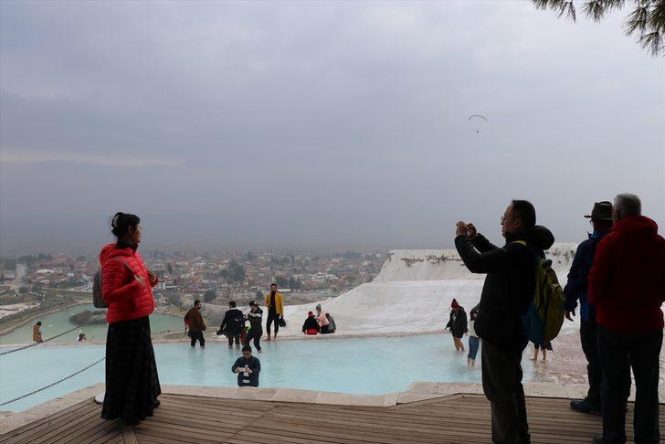 Beyaz cennet Pamukkale'ye ziyaretçi akını G1