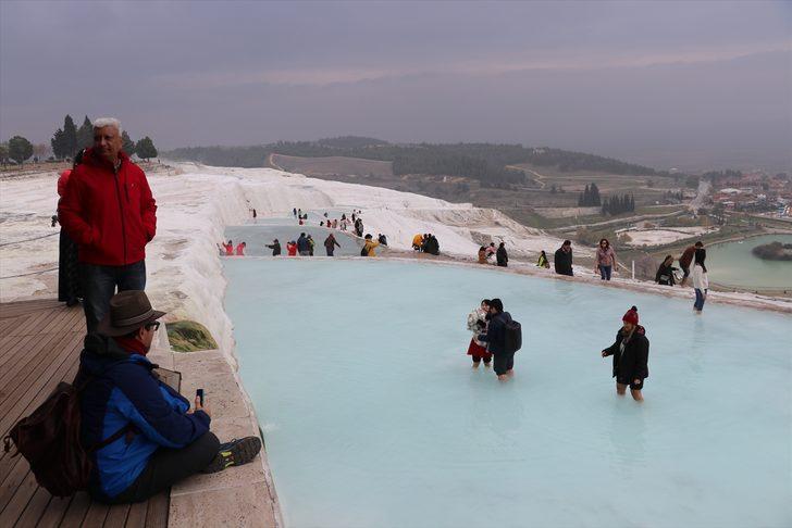 Beyaz cennet Pamukkale'ye ziyaretçi akını G2