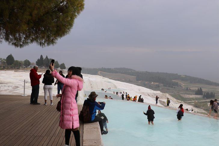 Beyaz cennet Pamukkale'ye ziyaretçi akını G3