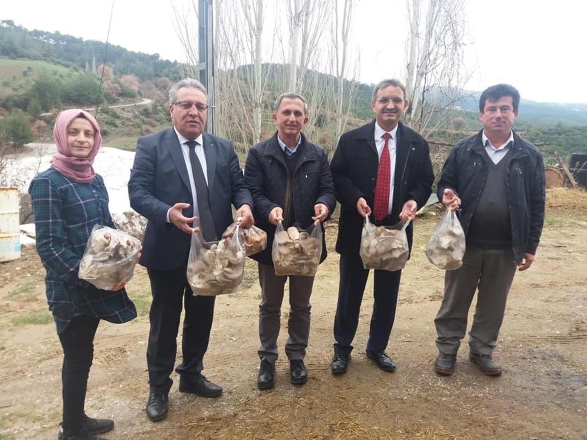 Gen&ccedil; &Ccedil;ift&ccedil;i Projesi ile istiridye mantarı &uuml;retimine başladı