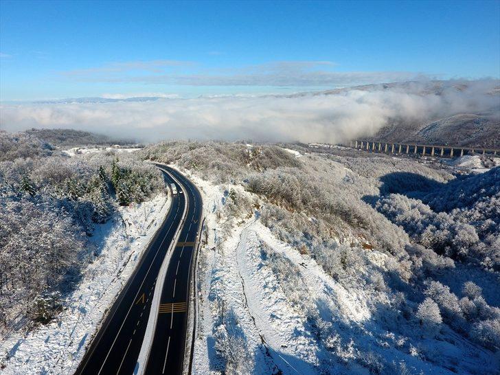 Bolu Dağı 'gelinliğini' giydi! Mest eden manzara G1