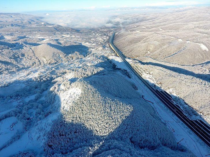 Bolu Dağı 'gelinliğini' giydi! Mest eden manzara G5