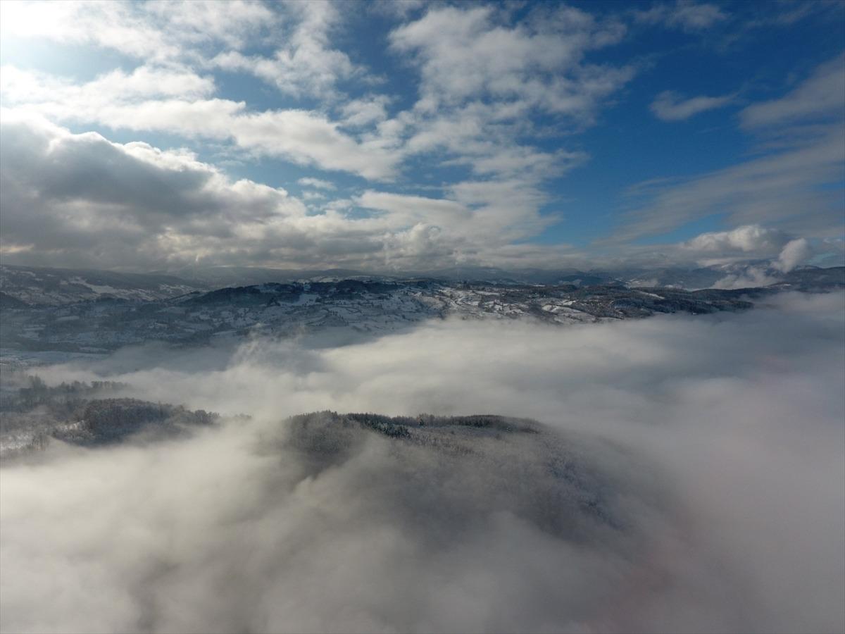 Bolu Dağı 'gelinliğini' giydi! Mest eden manzara
