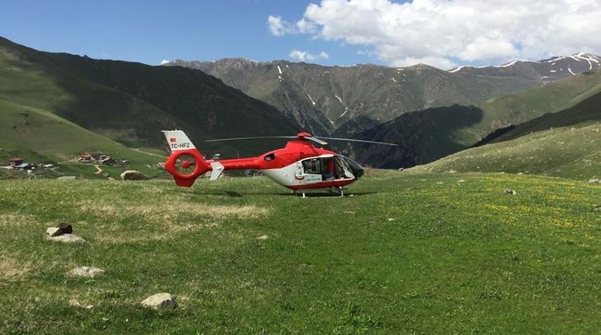 Helikopter ambulans 2019 yılında 255 hasta i&ccedil;in havalandı