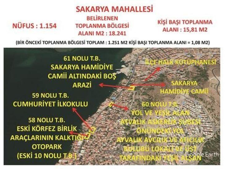 Ayvalık’ta muhtemel afet ve acil durum toplanma bölgelerine revizyon G3