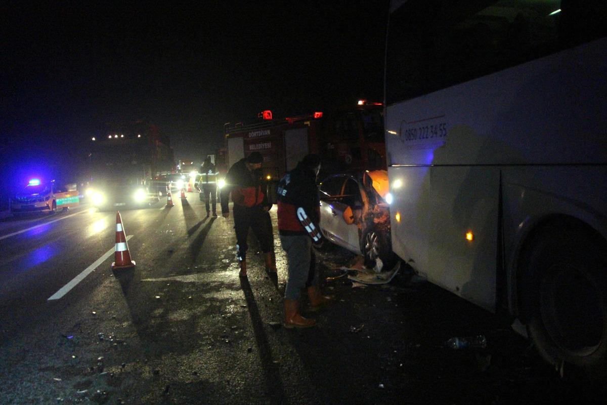 Bolu'da zincirleme kaza: Yaralılar var!