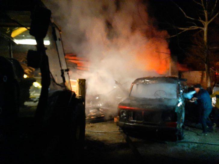 Gece vakti korkutan yangın! Tandırlık alev aldı G5