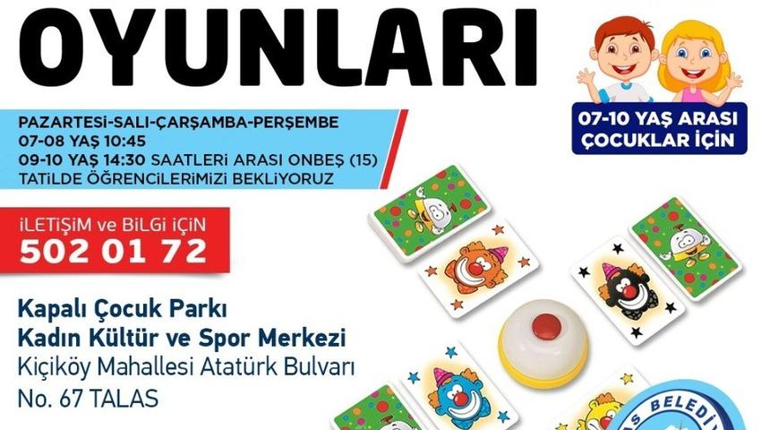 Talas&rsquo;tan &ccedil;ocuklara zeka ve akıl oyunları