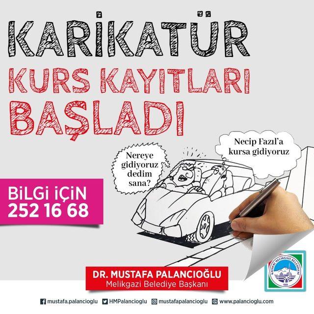 Melikgazi’de karikatür kursu açılıyor