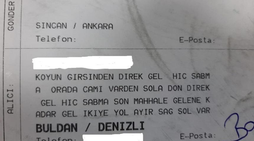 PTT’ye gelen kargo paketindeki adres herkesi şaşırttı!