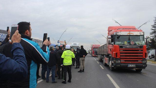 Uşak’ta kamyoncu esnafından ‘Dijital Takograf’ eylemi