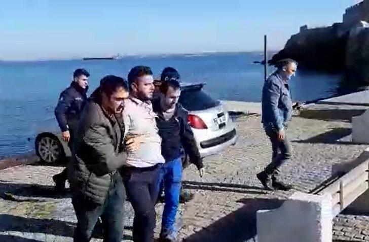 Otomobilini denize süren sürücüye kazmalı müdahale G4