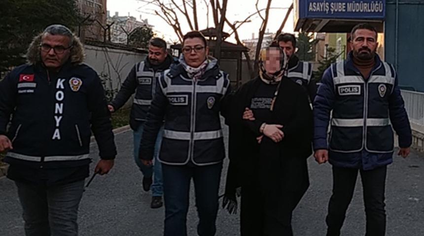 Konya'da kocasıyla yaşayan kadını öldüren zanlı adliyede 