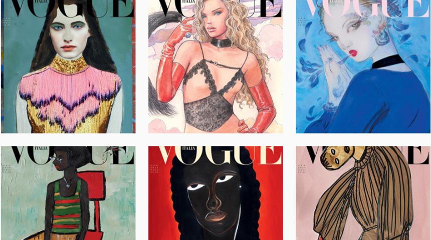 Moda dergisi Vogue &ccedil;evre mesajı vermek i&ccedil;in fotoğraf yerine &ccedil;izimlerle &ccedil;ıkacak