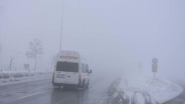 Bitlis’te yoğun sis ve soğuk hava