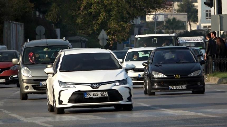Samsun’da taşıt sayısı 1 yılda 7 bin 323 arttı