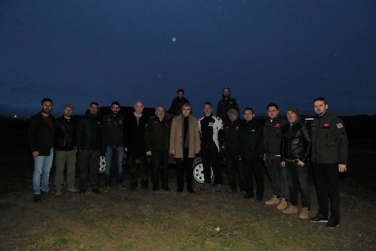 Başkan Y&uuml;ce, otomobil sporlarının antremanına katıldı