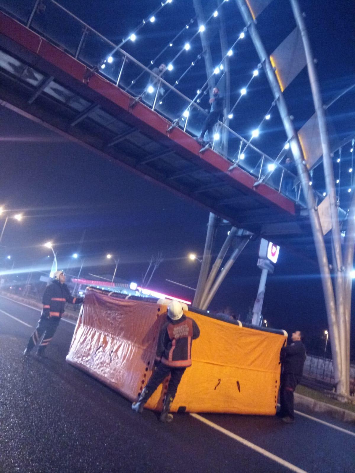 &Uuml;stge&ccedil;itte intihara kalkışan gen&ccedil; itfaiyenin a&ccedil;tığı &ccedil;adıra d&uuml;şt&uuml;