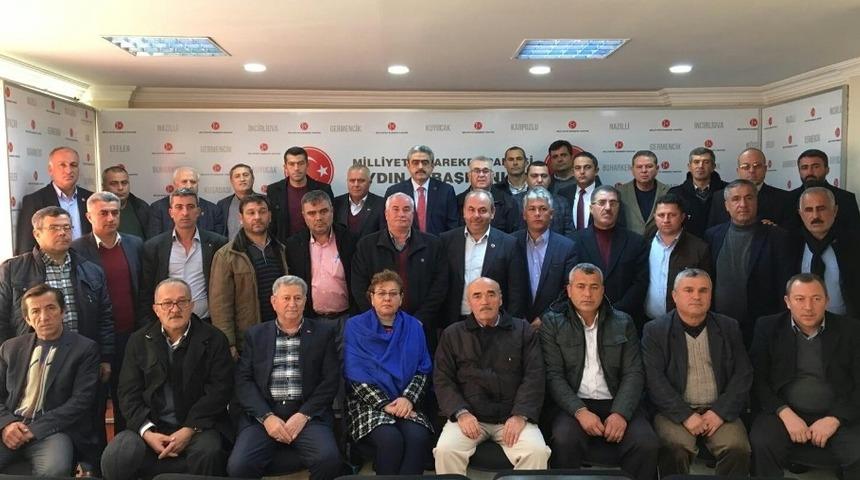 Nazillili muhtarlardan MHP İl Başkanı Alıcık&rsquo;a ziyaret