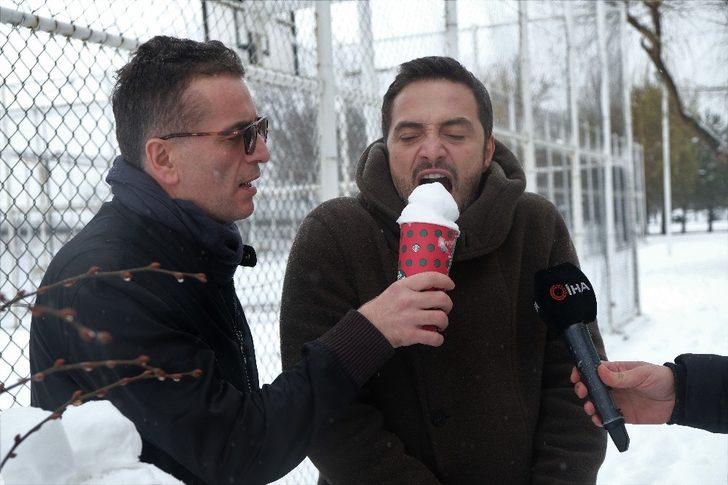 Ahmet Kural ve Murat Cemcir kar görünce dayanamadı G1