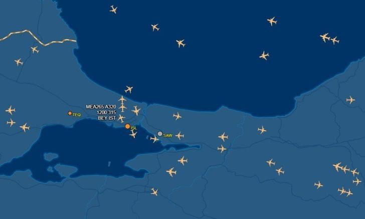 İstanbul'da uçak yoğunluğu G3