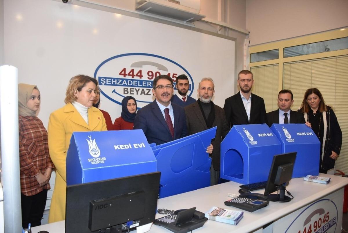 Şehzadeler Belediyesi&rsquo;nden canlar i&ccedil;in kedi evi