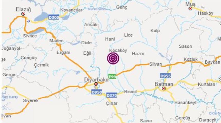 Diyarbakır'da deprem! (son depremler AFAD-Kandilli Rasathanesi)