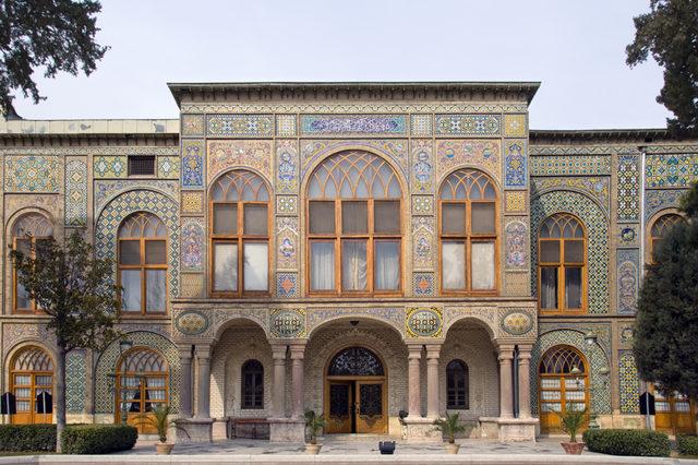 Tiled entrance to the Golestan Palace in Tehran