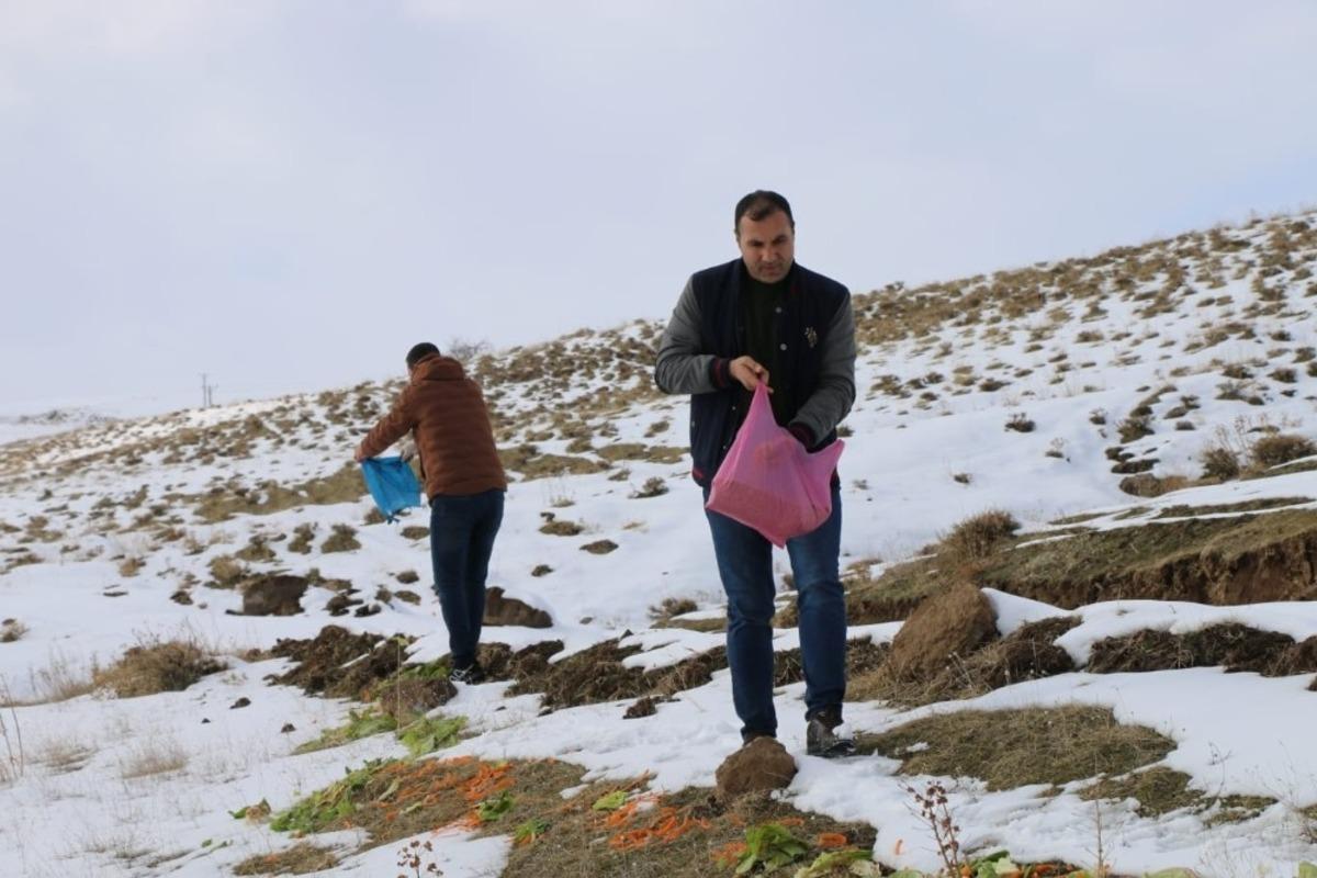 Tatvan&rsquo;da yabani hayvanlar i&ccedil;in doğaya yiyecek bırakıldı