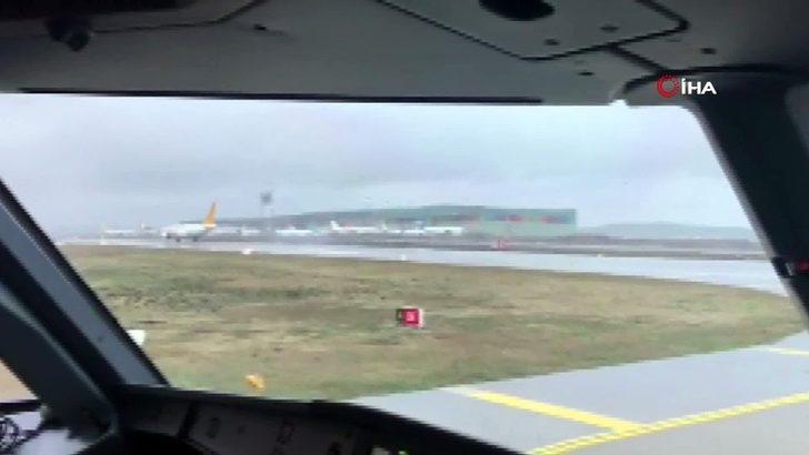 Sabiha Gökçen'de uçağın pistten çıkma anının görüntüleri ortaya çıktı G2