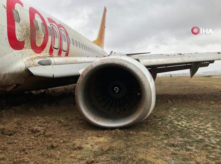 Sabiha Gökçen'de uçağın pistten çıkma anının görüntüleri ortaya çıktı G4