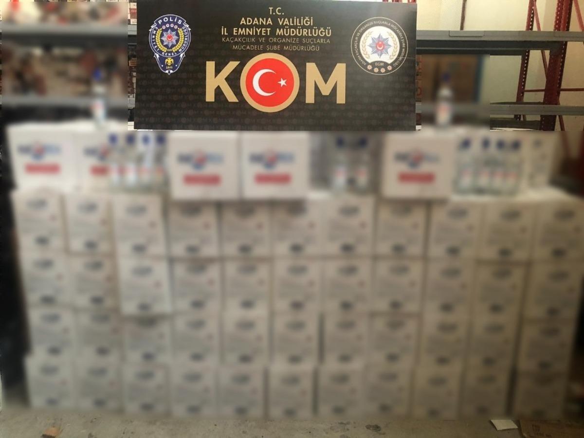 Adana&rsquo;da 2 bin 760 litre etil alkol ele ge&ccedil;irildi