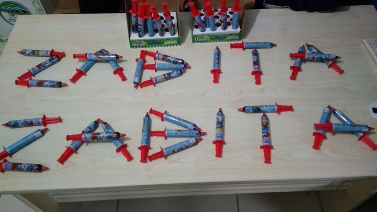 Osmancık zabıtası&rsquo;ndan şırınga &ccedil;ikolata denetimi