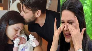 Almeda Abazi bebeğinin zor günlerini ağlayarak anlattı