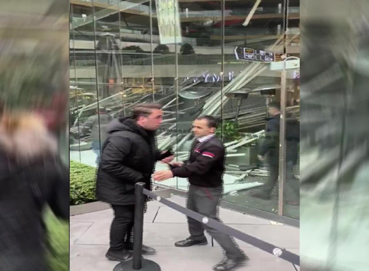 Son dakika: Zorlu Center'da kafenin &ccedil;atısı &ccedil;&ouml;kt&uuml;! Yaralılar var