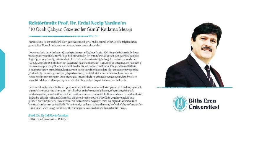 Rekt&ouml;r Yardım&rsquo;dan &rsquo;10 Ocak &Ccedil;alışan Gazeteciler G&uuml;n&uuml;&rsquo; mesajı