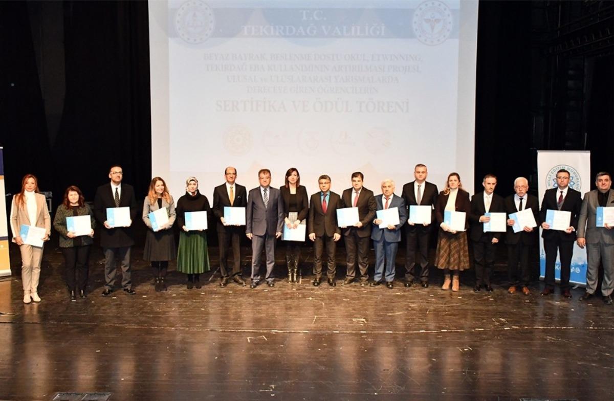 Tekirdağ&rsquo;da 233 okul Beyaz Bayrak, 153 okul Beslenme Dostu Okul sertifikası kazandı