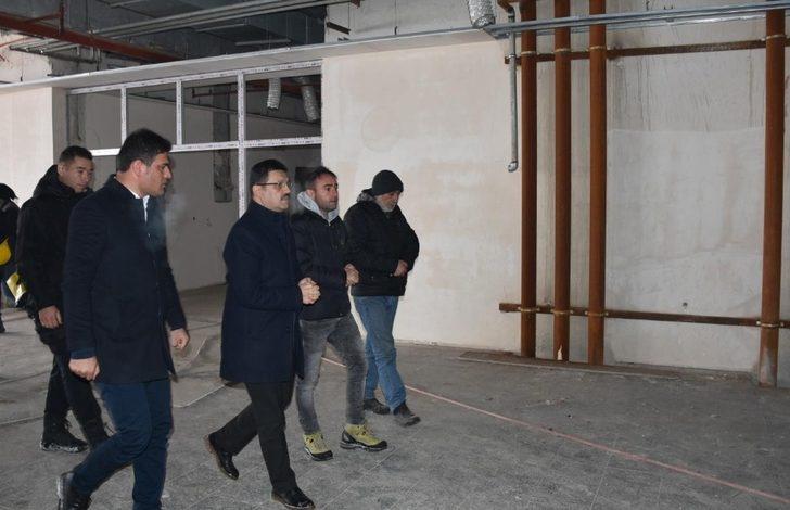 Kaymakam Doğramacı, hastane inşaatında incelemelerde bulundu G2