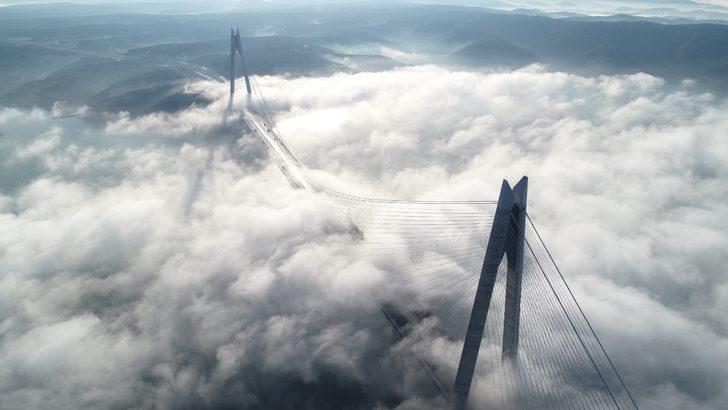 Sis altındaki Yavuz Sultan Selim Köprüsü havadan fotoğraflandı G4